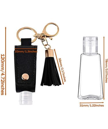 Puerhuaci Travel Bottles Set - 4 Pcs 30ml Transparent Squeeze Bottles for Perfume & Cosmetics with Keychain - Portable Plastic Travel Containers - Buy Online on SooperMarket.com