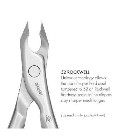Here are a few options for the Meta Title:1. GERMANIKURE Tower Point Cuticle Trimmer - Half Jaw Nipper - Made in Germany - FINOX Stainless Steel - Manicure Tool2. GERMANIKURE Cuticle Trimmer - Half Jaw Nipper - Ethically Made in Germany - FINOX Stainless  - Buy Online on SooperMarket.com