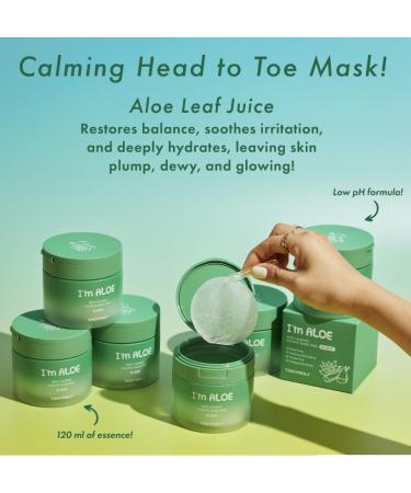 TONYMOLY I'm Aloe Skin Calming Instant Mask Pads - 80 Sheets for Dry & Irritated Skin | Best International Shipping - Buy Online on SooperMarket.com