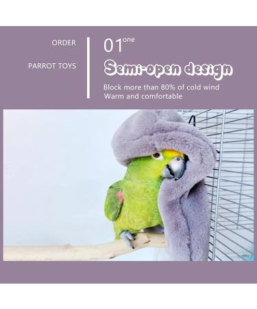 SGQCAR Corner Fleece Bird Blanket - Cozy Cage Snuggle Hut for Parrots, Conures, Lovebirds, and Cockatiels - Large Gray - Buy Online on SooperMarket.com