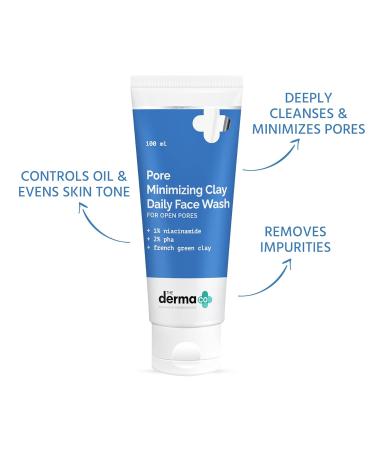 Pore Minimizing Clay Daily Face Wash - Deep Cleanse & Shrink Pores with Green French Clay | 3.38 Fl Oz - Buy Online on SooperMarket.com