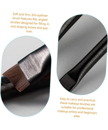 Healeved 6 Sets Eyeliner Brush Makeup Brush Multi Function Eyebrow Brush Ear Wood Black - Buy Online on SooperMarket.com