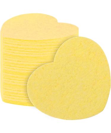 TROONZ Compressed Facial Sponges - Heart Shape Compressed Sponges for Facial Cleansing Face Scrub Sponge for Facial Cleansing Exfoliate Masque Makeup Removal Purple - Buy Online on SooperMarket.com