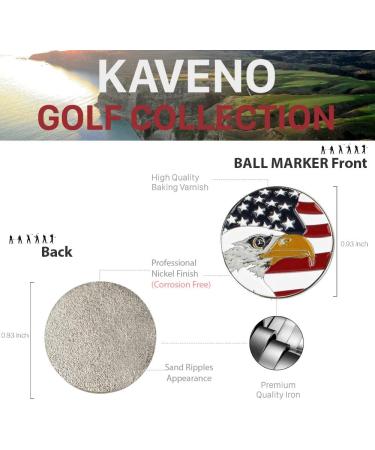 Kaveno Golf Divot Tool - Foldable Stainless Steel Switchblade with USA Ball Marker - Red Eagle Design - Buy Online on SooperMarket.com