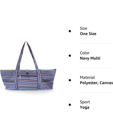 AURORAE Yoga Mat Tote Bag - Extra Wide for Most Yoga Mats & Accessories, Navy Multi - One Size - Buy Online on SooperMarket.com