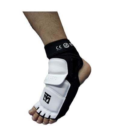 MOOTO Korea Taekwondo S2 Extera Foot Protector Guard KTA Approved MMA Martial Arts Kickboxing Karate Hapkido UFC Match Training Gym School Academy Injury Prevention 2.XS