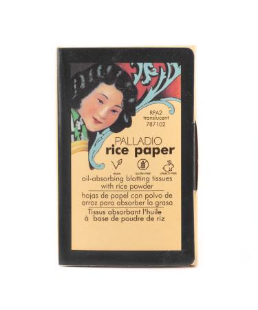 Palladio Rice Paper Facial Tissues - Oil Absorbing Blotting Sheets with Natural Rice Powder - 2 Sided for Instant Results - Pack of 3, 40 Count Each - Buy Online on SooperMarket.com