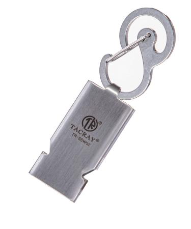 TACRAY Emergency Whistle Survival Loud, Perfect Loud Whistle for Safety,Survival,Hiking,Camping,Child Safety,Pets Training Silver Three Tube