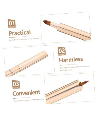 Buy Housoutil Portable Smudge Stick & Tricolor Lip Brush - Golden Makeup Tool for Perfect Lip Application - International Shipping Available - Buy Online on SooperMarket.com