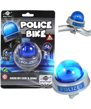 Smart Planet JO-20626-NEW Bicycle Bell for Children - Blue Plastic Police Design - Medium Size - International Shipping Available - Buy Online on SooperMarket.com