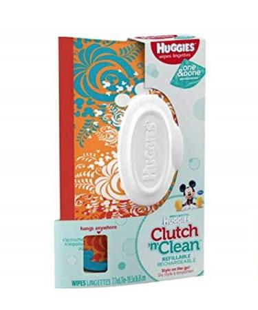 Huggies Natural Care Baby Wipes Clutch N Clean Carrying Case 32-Count - Color/Styles May Vary 1 count (Pack of 1)