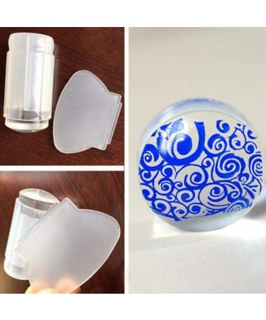 2.8cm Nail Art Transparent Stamp & Scraper Tool - Eco-Friendly Manicure Image Plate for Flawless Transfers - Buy Online on SooperMarket.com