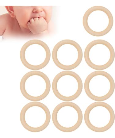 20 Pcs Baby Wooden Rings - Natural 65mm Tinkering Circles for DIY Crafts & Art | Unfinished Wood Rings for Childhood Projects - Buy Online on SooperMarket.com
