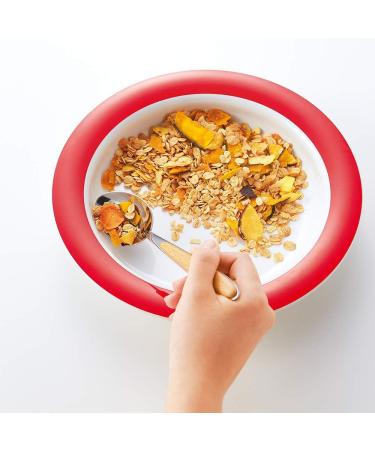 Ornamine Tilt-Trick Plate 20 cm Green | Anti-Slip Melamine Eating Aid | Special Design for Independent Food Use - Buy Online on SooperMarket.com