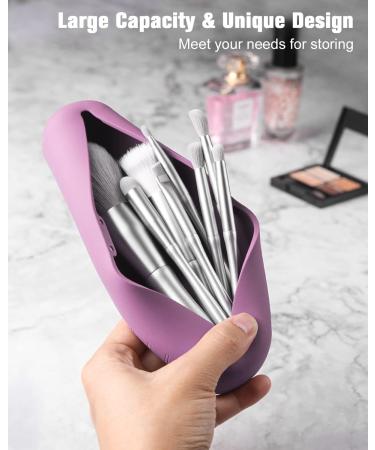 FERYES Travel Makeup Brush Holder L Purple - Portable & Stylish Cosmetic Organizer for Easy Travel - Buy Online on SooperMarket.com