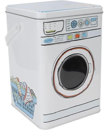 NOVAZEN Metal Laundry Detergent Canister Container Washing Machine Shape Laundry Powder Bin with Large Capacity for Pods Tablets Capsules Powder Detergent - Buy Online on SooperMarket.com