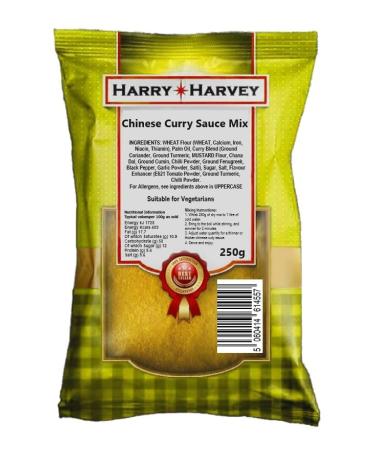 Harry Harvey Chinese Curry Sauce Mix Powder 250g as used by takeaways and restaurants. Add your own meat and veg. Or put on chips like you get in a chip shop.