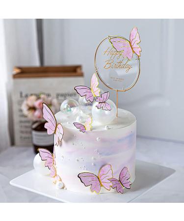 Cake Decorations Butterfly Cupcake Toppers 3D Butterfly Happy Birthday Cake Topper Cupcake Toppers for Girls Women Wedding Cake Toppers Baby Shower CupcakeToppers. (B) - Buy Online on SooperMarket.com
