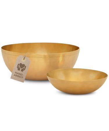 Massage -Expert Sound bowl set for private users 2 x Tibetan sound shell large 21.5 cm - deep clay mini 13.5 cm - high clay for sound massage relaxation & yoga sound bowl set for private 2 sound shells