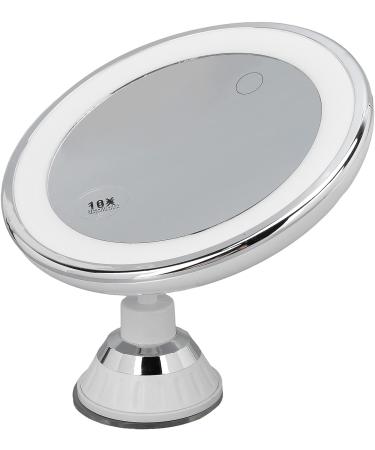 LED Lighted 10x Magnification Suction Cup Makeup Mirror - Portable and Travel-Friendly - Buy Online on SooperMarket.com