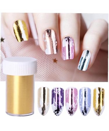 Piece Holographic Nail Foil Sticker Gold Transfer Nail Sticker Nail Polish Sticker Women Manicure Tool 100 * 4 Cm