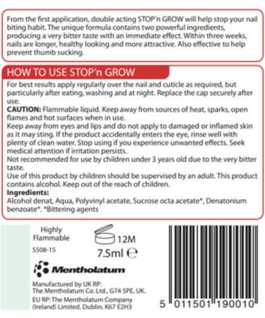 Stop n Grow Nail Biting Deterrent 7.5ml - Pack of 1 - Buy Online on SooperMarket.com