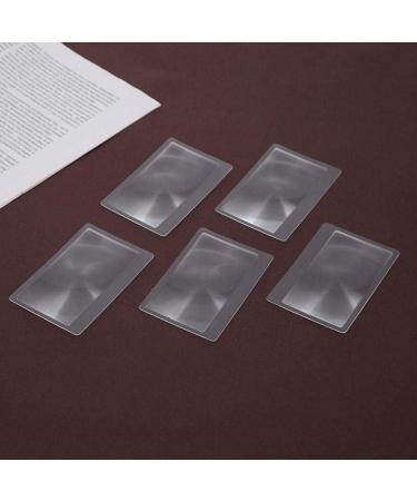 U-K Durable Processed 5pcs 3X Credit Card Shape Magnifiers Transparent Magnifier Fresnel Lens Excellent and - Buy Online on SooperMarket.com