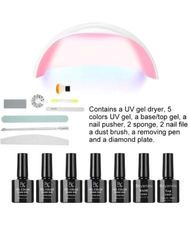 UV LED Gel Nail Set Dekaim UV LED Gel Nail Art Set 36W UV Gel Dryer Light Top&Base Manicure Set(4#) - Buy Online on SooperMarket.com