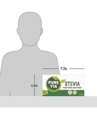 Pure Via Stevia Sweetener 28.2oz - 800 Packets, 800 Count (1 Pack) | All-Natural Sugar Substitute - Buy Online on SooperMarket.com
