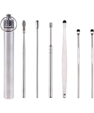 BAIRU 6PCS Pocket Ear Wax Removal Tool Set in Portable Aluminium Alloy Bottle - Buy Online on SooperMarket.com