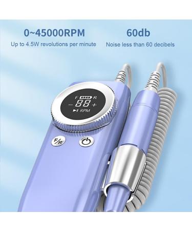 Dajidafu Effortlessly Remove Gel Polish With Nails Lathe Gel Cutting Remove Tool Rechargeable Electric Nail Sander Compact purple - Buy Online on SooperMarket.com