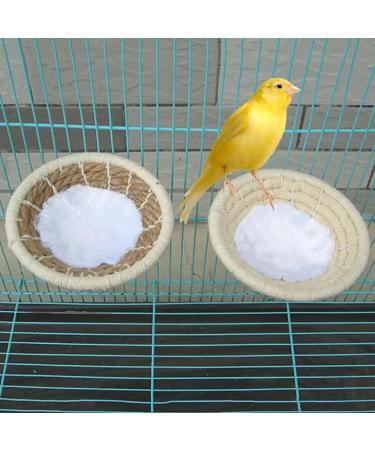 Bird Cage Nest Cotton Weave Hemp Rope Bird House Bed Hatching Nesting Box with 2 Fixing Screws Parrot Cage Hatching Nesting Box for Budgie Cockatiel Lovebird - Buy Online on SooperMarket.com