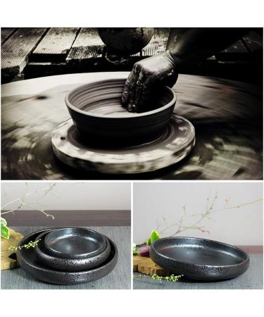 WANDIC Ikebana Flower Vase with Kenzan Flower Frog - Black Spotted | Flower Arrangement Supplies for Home Decoration - Buy Online on SooperMarket.com