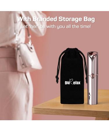 USB Rechargeable Flawless Facial Hair Remover for Women - Painless, Waterproof Hair Removal Device with LED Light - Includes Flannel Bag - Gold Finish - Buy Online on SooperMarket.com