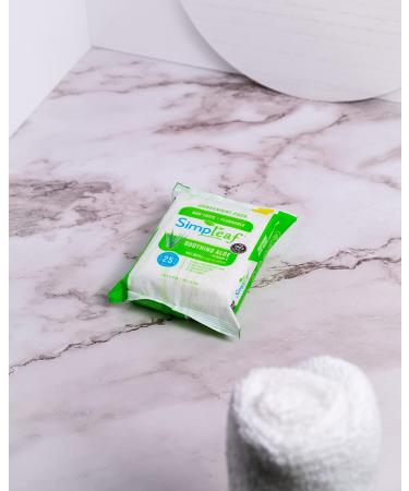 Simpleaf Flushable Wet Wipes For Adults - Eco-Friendly, Paraben & Alcohol-Free, Septic Safe, Hypoallergenic with Aloe Vera & Vitamin E - 6 Pack, 25 Count - Buy Online on SooperMarket.com