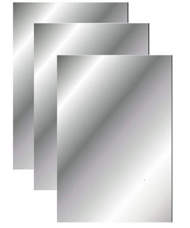 Q-BICS Flexible Adhesive Mirror Sheets 6" X 9" Soft Non Glass Cut to Size Craft Plastic 3 Sheets Mirror Stickers "PEEL OFF PROTECTIVE COVER SHEET" Peel Back Sticker And Stick No Glue