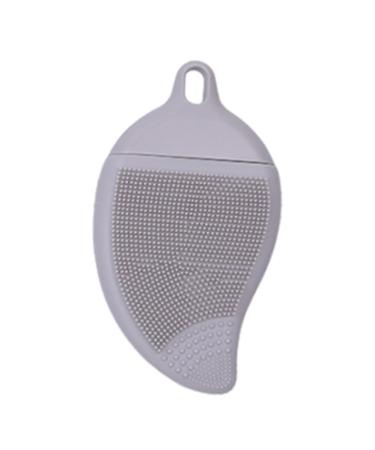 Shitafe Face Scrubber - Double Side Silicone Face Scrub Brush - Manual Hair Scrub for Women and Men Skin Care Face Brushes for Sensitive Dry Skin Light Gray
