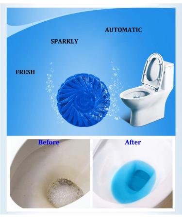 Eco-Friendly Toilet Bowl Cleaner and Deodorizer BigbigHouse Automatic Toilet Tank Flush Cleaner Pucks Blue Tablets Keep Your Bathroom Fresh Clean and Sanitary-6 Pack - Buy Online on SooperMarket.com
