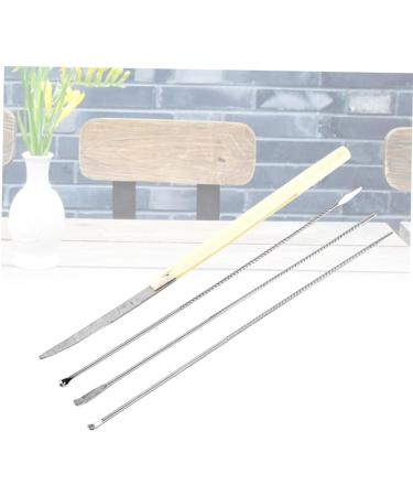 Stainless Steel Ear Tool Set - Long Handle Ear Pick, Scoop, Spoon - Silver Ear Suit Set - Buy Online on SooperMarket.com