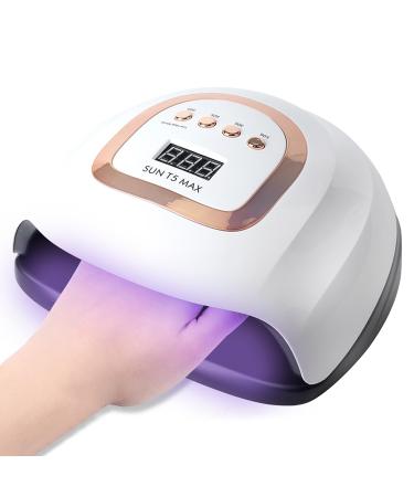 Felenny LED UV Nail Dryer Lamp 220W Fast Gel Polish Nail Dryer Professional Nail Gel Polish Dryer Curing Lamp with 4 Timer Setting Auto Sensor 42 Beads for Nail Art Design