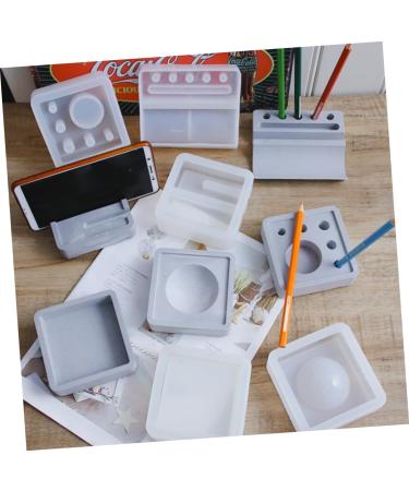 STOBOK 3pcs Pen Holder Mold Phone Stand Resin Mold Pencil Holder Resin Mold White Manual Blush - Buy Online on SooperMarket.com