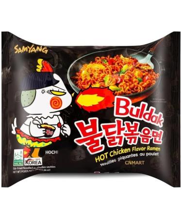 CNMART Samyang Hot Chicken Ramen Dried Buldak Noodles Halal 140g (Pack of 10) - Buy Online on SooperMarket.com