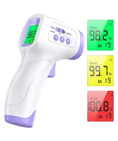 KKmier No Touch Forehead Thermometer for Adults and Kids - 2 in 1 Infrared Digital with Fever Alarm - 2s Instant Reading - 99 Memory Sets - Buy Online on SooperMarket.com
