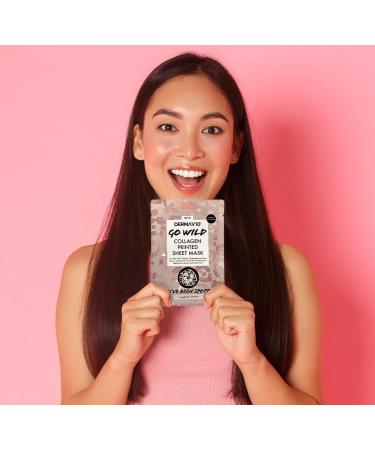 Derma V10 Go Wild Collagen Sheet Face Mask Enriched With Collagen Chamomile And Aloe Vera Soothes And Nourishes Skin Moisturises Perfect For Pamper Nights Vegan Friendly Face Sheet Mask - Buy Online on SooperMarket.com