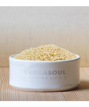 Terrasoul Superfoods Organic Hulled Sesame Seeds 2 Lbs - Ideal for Tahini | Gluten-free & Raw - Buy Online on SooperMarket.com