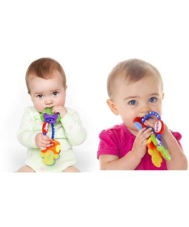 Nuby Ice Gel Teether Keys - 2 Pink Count | Soothing Teething Relief - Buy Online on SooperMarket.com