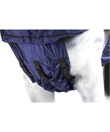 Marengos Eczema Ceiling Horse Blanket 125cm | Neck & Abdomen Protection | Insect-Resistant Fine-Meshed Fabric | Night Blue Outdoor Blanket with Double Front Closure - Buy Online on SooperMarket.com