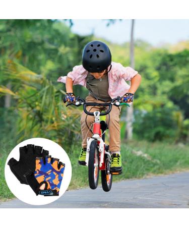 Buy Mecm Bj Child Half-Finger Bicycle Gloves | Non-Slip Sports Gloves for Kids (6-12 Years) - Perfect for Cycling Boating Yoga Skating & Climbing in Tarnorange - Buy Online on SooperMarket.com