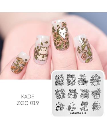 KADS Nail Art Stamping plate Nail Template Nail Art Design Tool Nail DIY Design Image Plate (ZO019) - Buy Online on SooperMarket.com