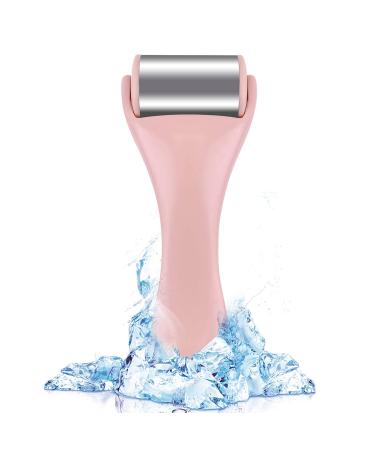 Pink Stainless Steel Ice Roller for Face & Eye - Pain Relief, Migraine, Puffiness - Cold Facial Roller for Redness, Headaches - Skincare Massager - Buy Online on SooperMarket.com